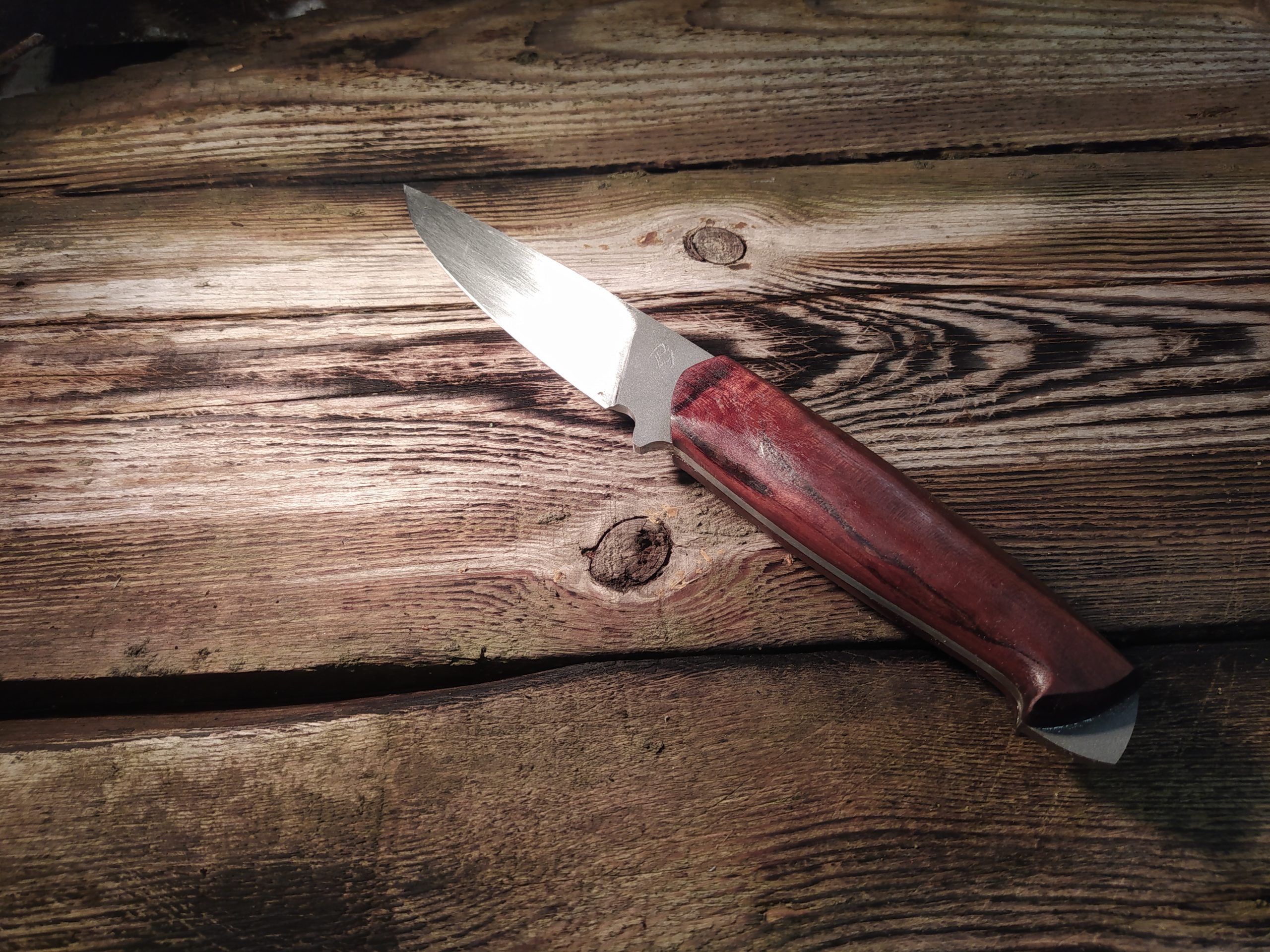 Wood Carving knife with thermo ash wood handle